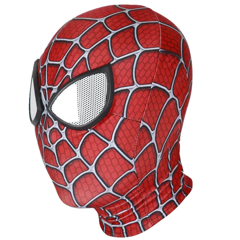 Kids Spider Mask Superhero Costume Spandex Lens Halloween Adults Party Game Performance Prop Cosplay Remy Miles Steel