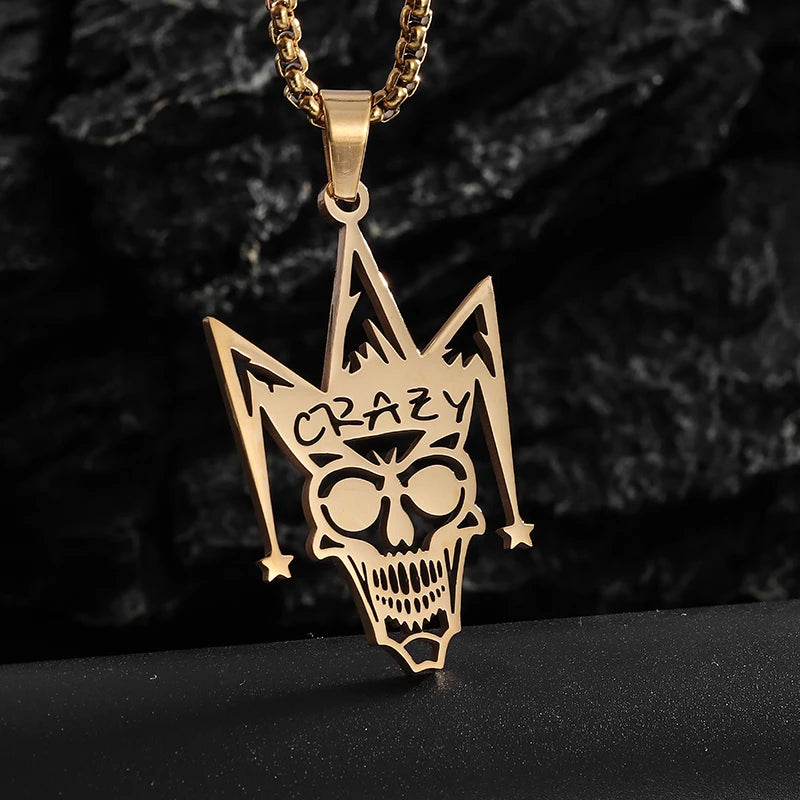 Stainless Steel Simple Personalized Spider Pendant Necklace Men and Women Fashion Party Pendant Jewelry Gift