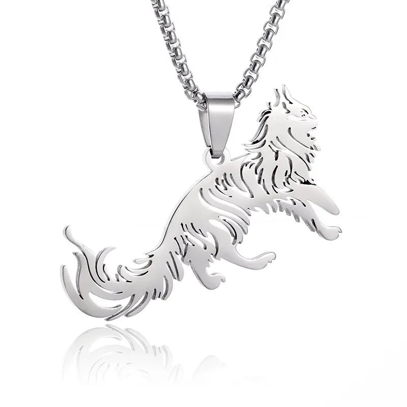 Stainless Steel Simple Personalized Spider Pendant Necklace Men and Women Fashion Party Pendant Jewelry Gift
