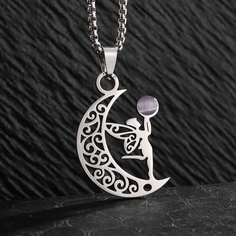 Stainless Steel Simple Personalized Spider Pendant Necklace Men and Women Fashion Party Pendant Jewelry Gift