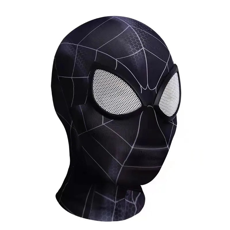 Kids Spider Mask Superhero Costume Spandex Lens Halloween Adults Party Game Performance Prop Cosplay Remy Miles Steel